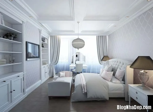 Mẫu căn hộ 3 phòng ngủ với thiết kế cổ điển và sang trọng