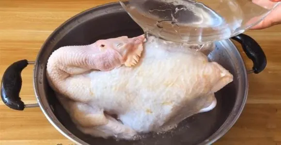 Bỏ 1 con gà vào nồi cơm điện, không cần thêm một giọt nước hay dầu, gà ăn thơm ngon hơn cả gà quay