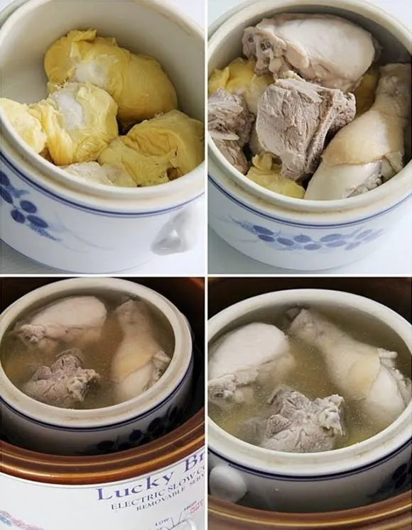 Cách làm món soup gà sầu riêng ngon quên sầu