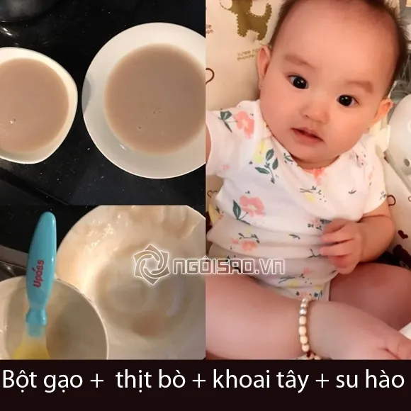 Học hỏi thực đơn ăn dặm đủ chất lại cực ngon siêu mẫu Hồng Quế nấu cho con