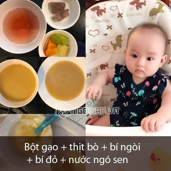 Học hỏi thực đơn ăn dặm đủ chất lại cực ngon siêu mẫu Hồng Quế nấu cho con