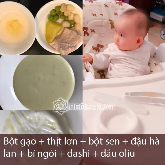 Học hỏi thực đơn ăn dặm đủ chất lại cực ngon siêu mẫu Hồng Quế nấu cho con