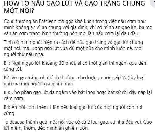 Làm thế nào để nấu gạo trắng và gạo lứt chung một nồi, đây là giải pháp