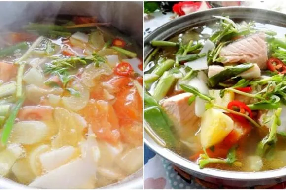 Nấu canh chua cá hồi đừng chỉ rửa với nước, thêm một bước nữa cá hồi sẽ không bị tanh