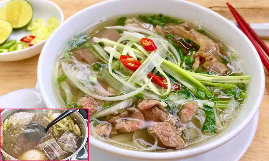 Nấu nước chan phở bò, bóp cải bẹ xanh thả vào nồi 10 phút: Đây là công thức bí truyền của các chủ quán ít người biết đến