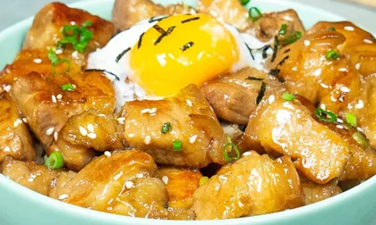 Ngon khó cưỡng với món cơm thịt heo sốt teriyaki kiểu Nhật