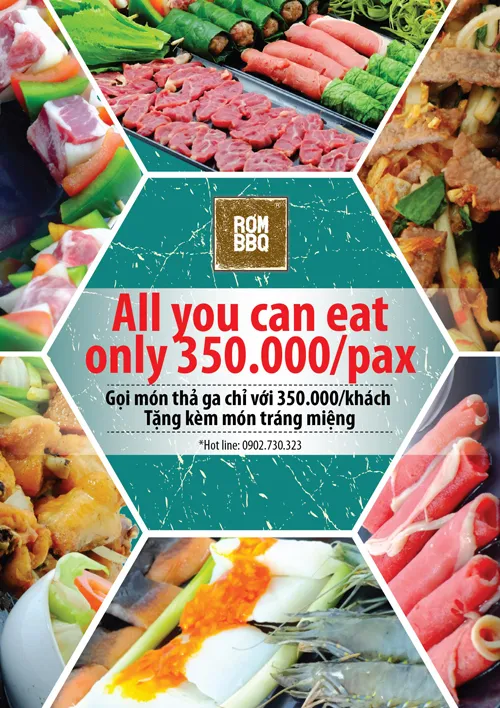 Rơm BBQ – Gọi món thả ga chỉ với 350.00/khách