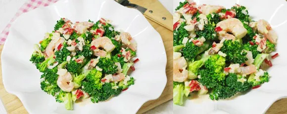 Salad bông cải trộn tôm cho cô nàng muốn giảm cân