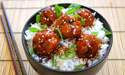 Thịt viên xốt Teriyaki đổi món cho cả nhà